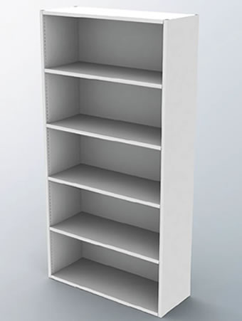 Image of empty shelving unit